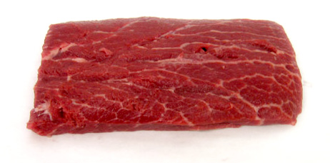 A close up of flat iron steak
