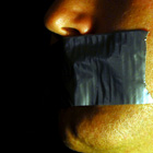 Tape over mouth