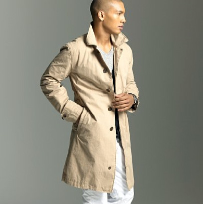 Man wearing a trench coat
