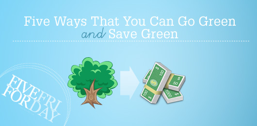 Five Ways That You Can Go Green and Save Green