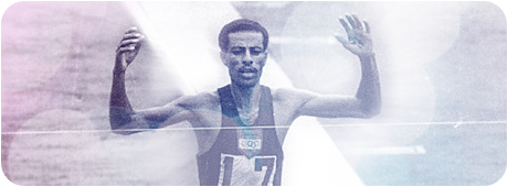 Abebe Bikila running