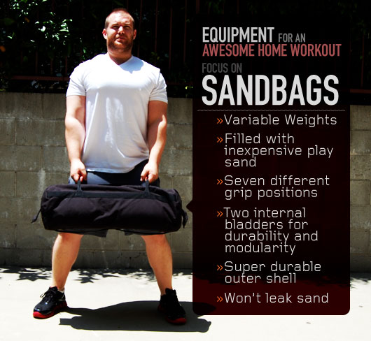 Equipment for an Awesome Home Workout: Focus on Sandbags