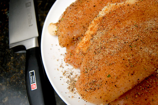 Chicken with dry rub