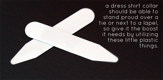 Collar stays with article quote