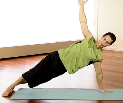 A man doing side plank