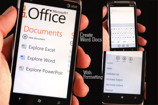 Windows phone create word docs with formatting
