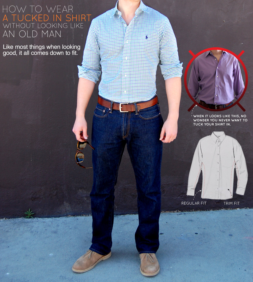 how to properly tuck in a shirt