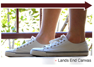 Lands end white sneakers