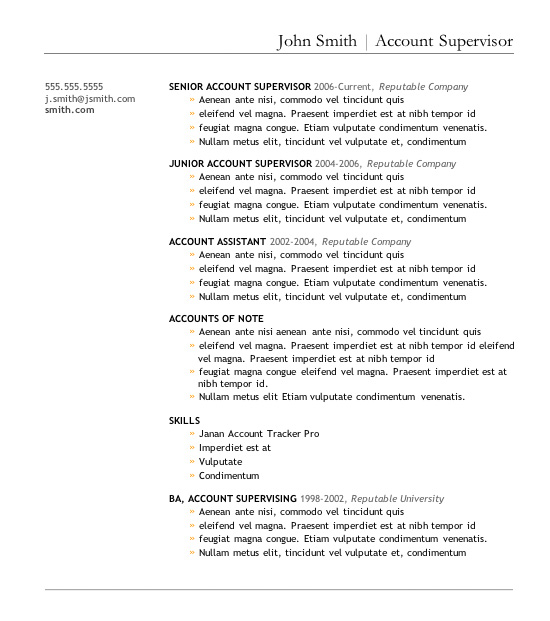 New style of resume 2011