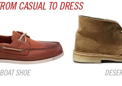 Casual to dress boat shoes clarks