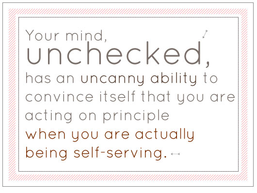 Article quote - Your mind unchecked has an uncanny ability