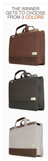 3 briefcases in different colors