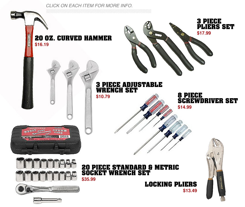 Collage of different Craftsman tools
