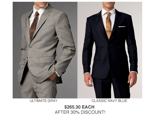 Ultimate gray suit, classic navy suit
