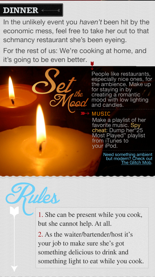 Valentines Day infographic set the mood - candles