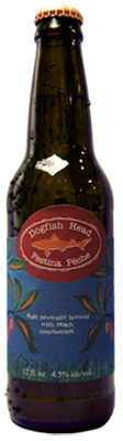 A close up of a bottle dogfish head