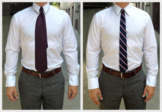 wide and skinny tie comparison