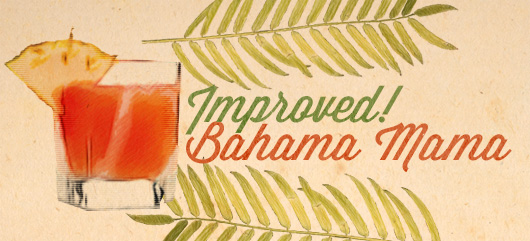 Improved Bahama Mama tiki drink illustration
