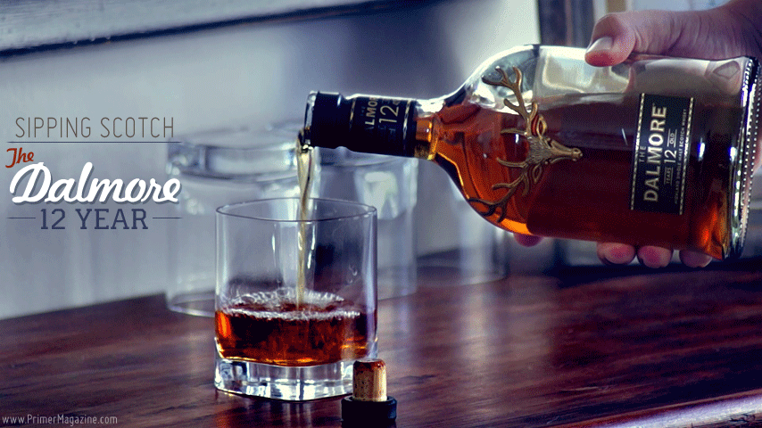 Animated gif of Dalmore scotch pouring into a glass