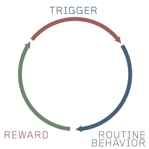 The trigger, routine behavior, reward cycle