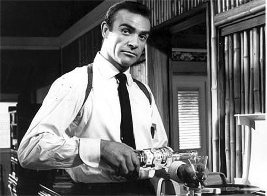 Sean Connery making a martini