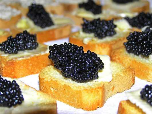 Caviar on toast