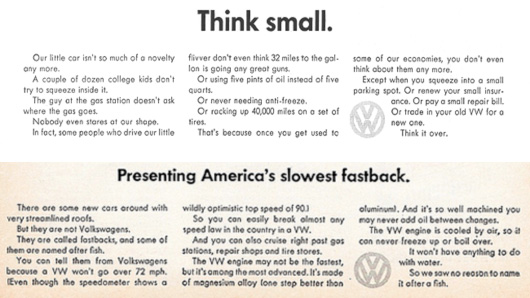Volkswagen think small ad