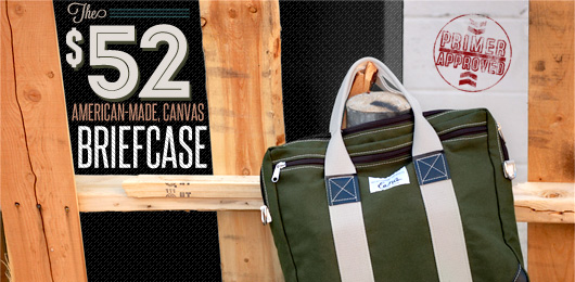 The $52 American-made, Canvas Briefcase by Beckel Canvas