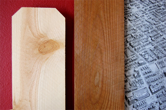 Before and after stained wood