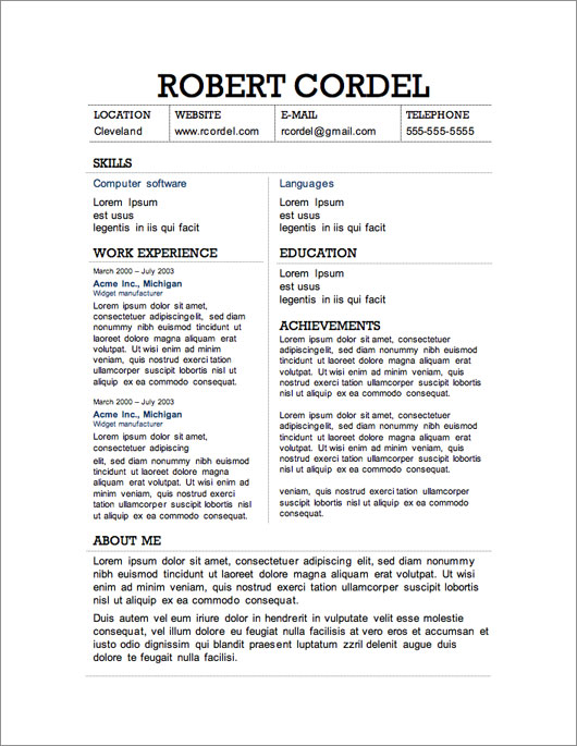 12 Best FREE Resume Templates for Download