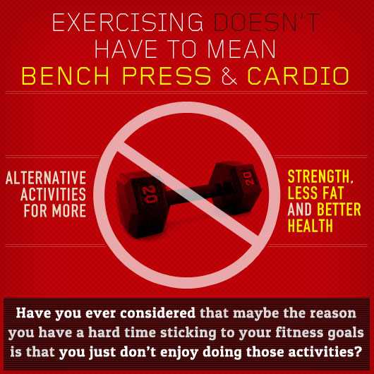 Exercising Doesn’t Have to Mean Bench Press & Cardio: Alternative Activities for Strength, Less Fat and Better Health