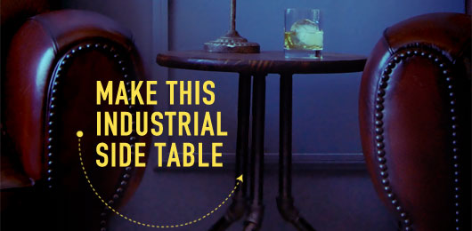 DIY industrial pipe side table