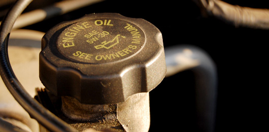 Close up of engine oil cap