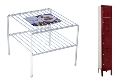 Metal side table and cabinet