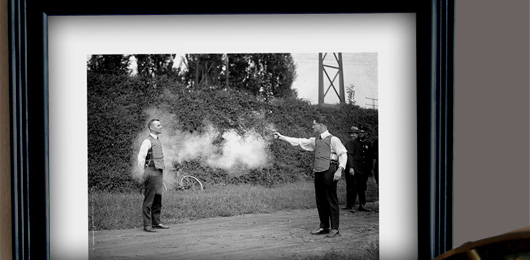 Free Art Download: Testing a Bulletproof Vest, 1923