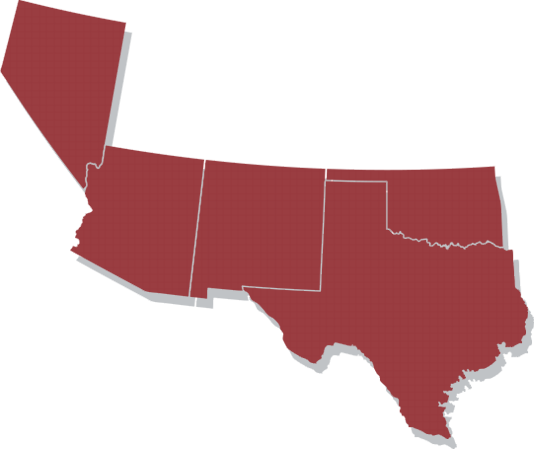 Southwest map region