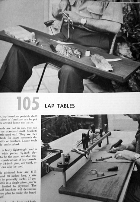 Lap tables vintage magazine