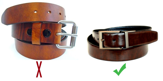 A casual belt vs a dress belt