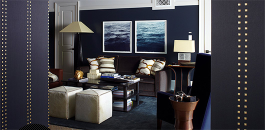 The Intentional Apartment: Get The Look – A Classic Navy Living Room