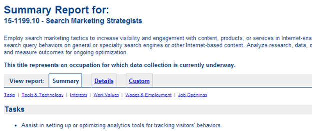 Search marketing strategist report results