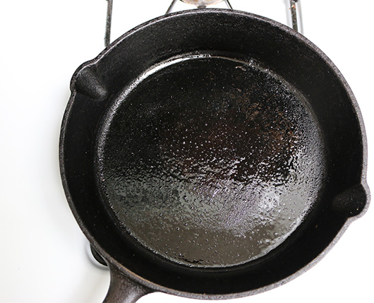 A close up of a pan