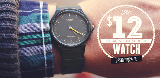 Your New $12 Black-on-Black Watch: The Casio MQ24-1E
