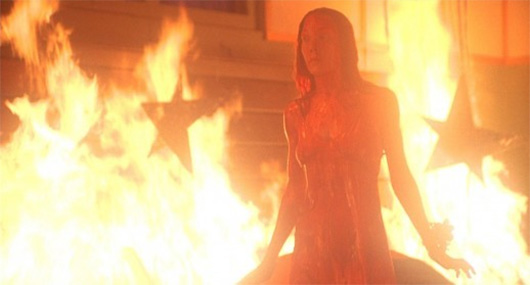 Carrie photo with fire