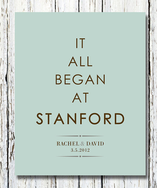 Etsy gift idea - it all began at stanford