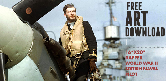 Free Art Download: Dapper World War 2 British Naval Pilot