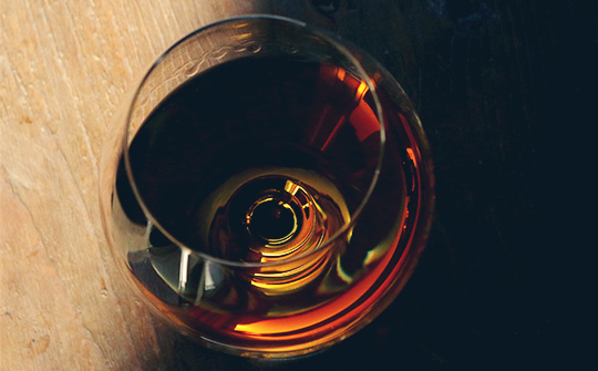 brandy liquor in a glass