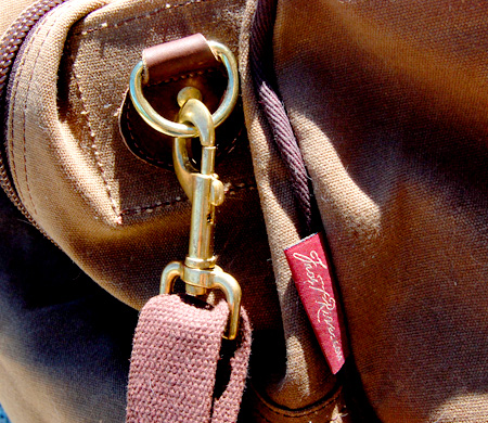 Close up of buckle on bag