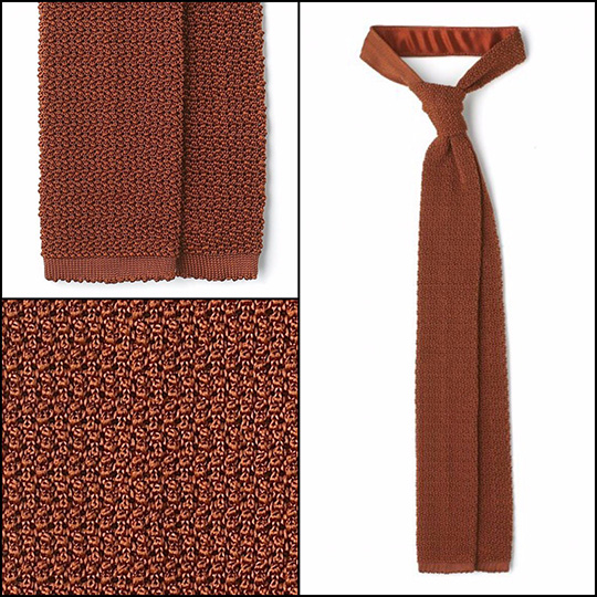 Burnt Orange knit tie