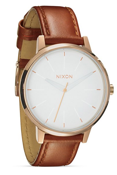Nixon watch with white face