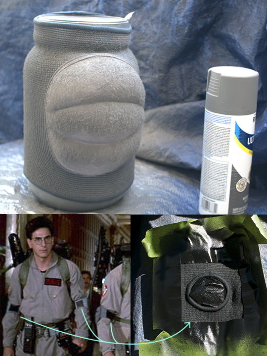 Spray paint Ghostbusters elbow pads film reference
